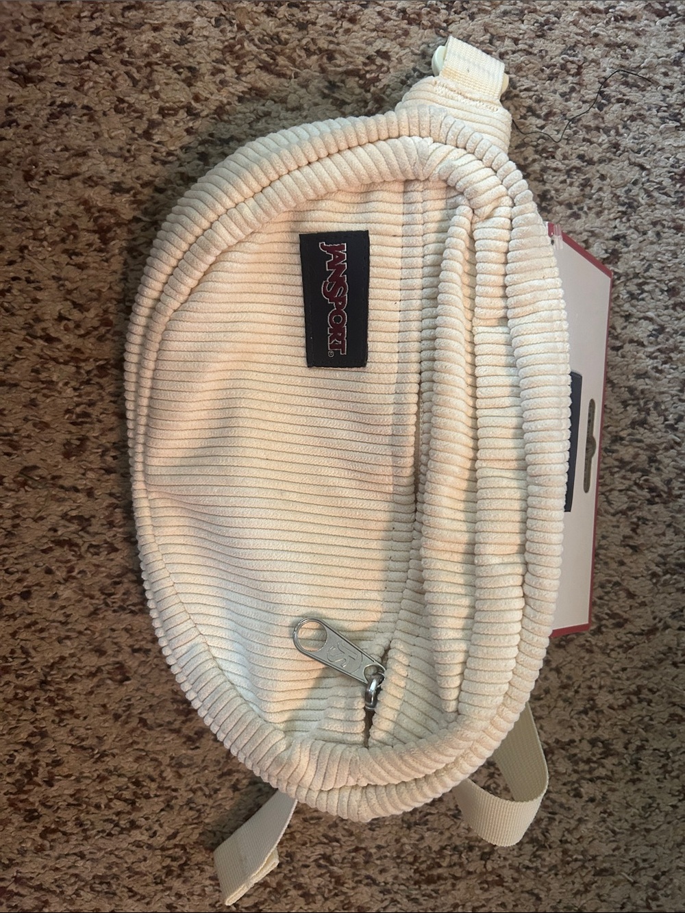 Jansport Cream Corduroy Crossbody Waist Pack